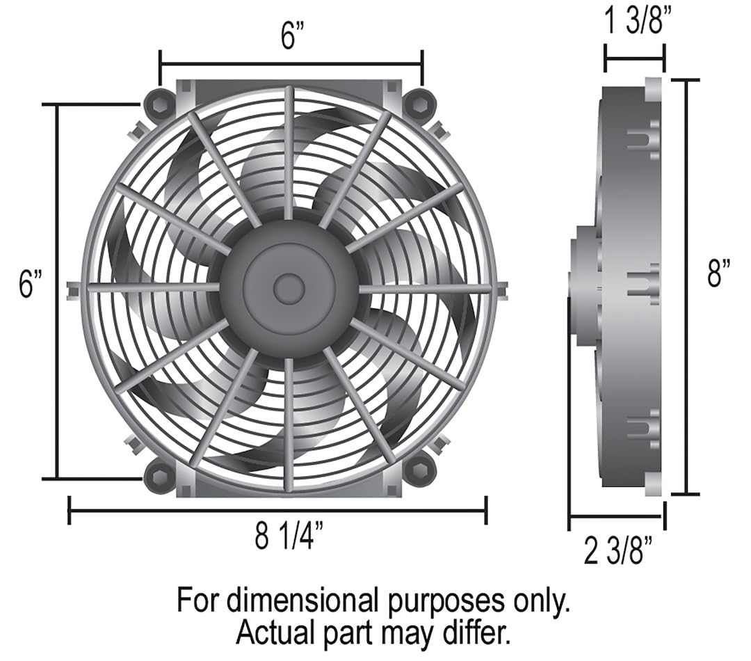 Tornado Series DERALE # 16508 Electric Fan: 8''