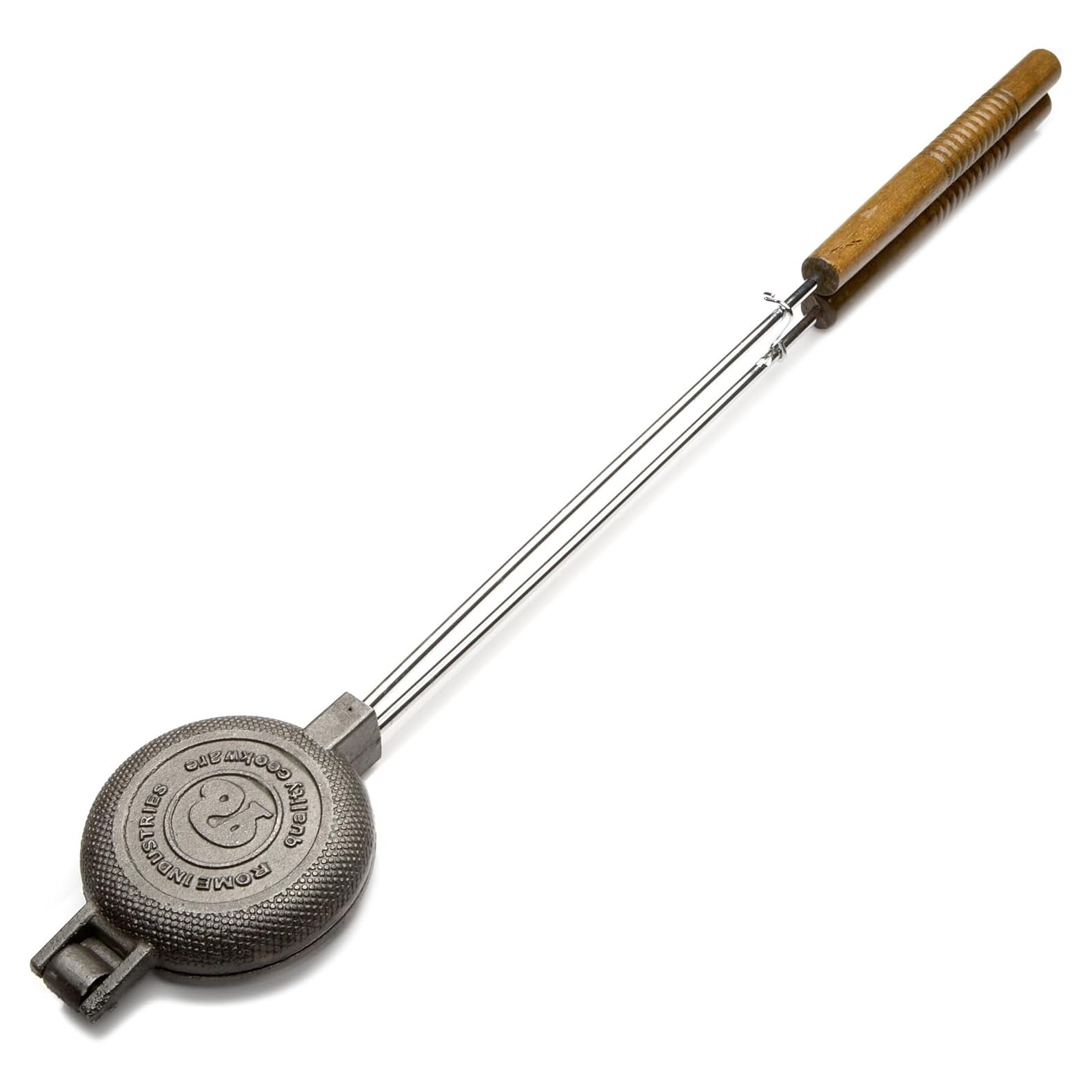 Round Pie Iron Rome's with Steel and Wood Handles