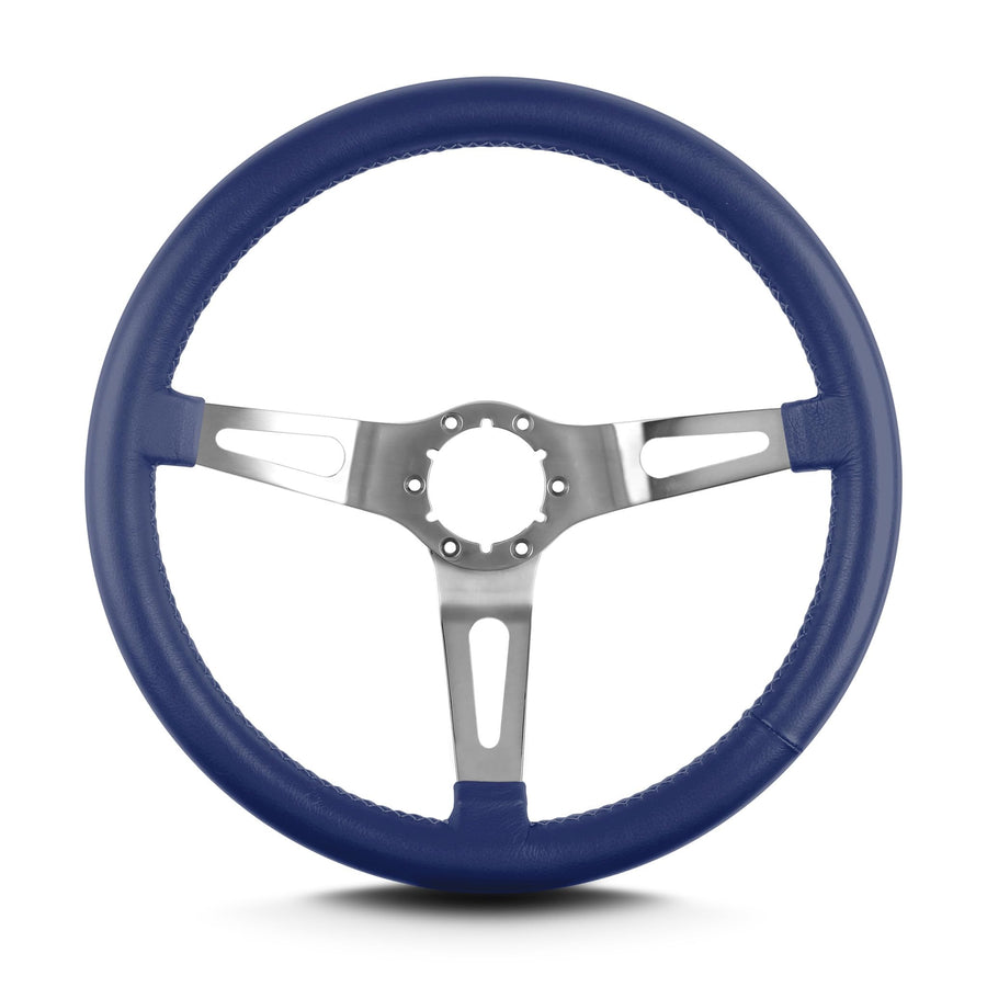 Teardrop Lecarra 65804 3 Spoke 14" Brushed Standard Grip Blue
