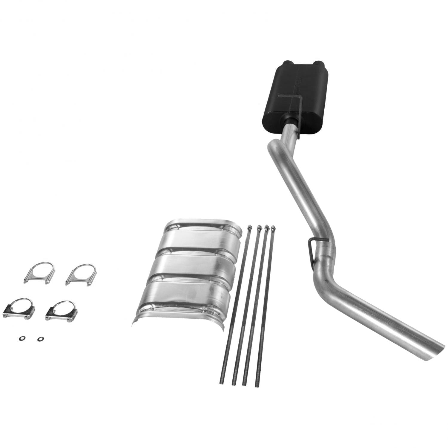 Flowmaster American Thunder 17224 Cat-Back Exhaust Kit 3 Inch Aluminized Steel Compatible with 1996-1999 Chevy Silverado, GMC Sierra 2500/3500 5.7L HD or 7.4L engine