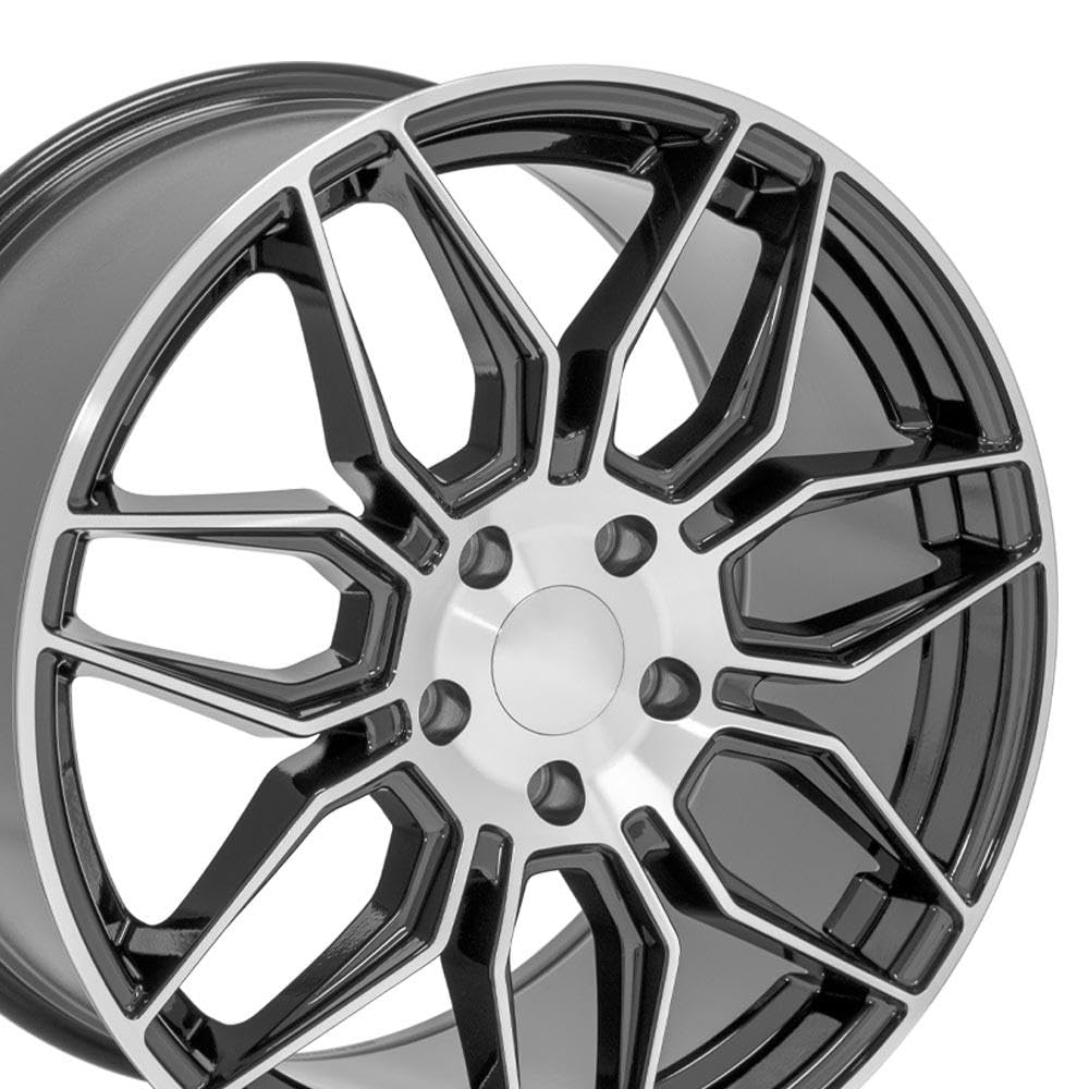 19 Inch OE Wheels CV03C Rim Fits Corvette C8 Z06 Style 5x120.65 19x10 Gloss Gunmetal Machined - Hollander 95580 (1)