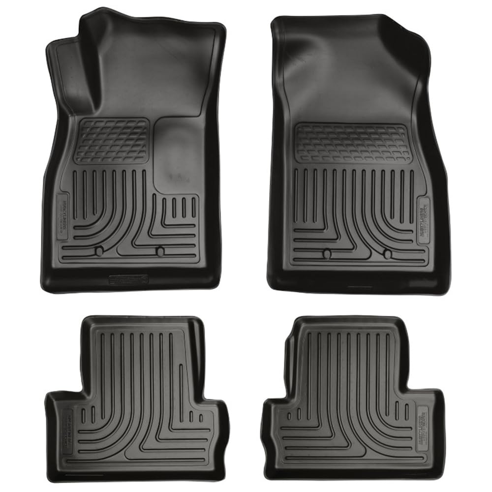 Husky Liners Floor Mats Weatherbeater | Fits 2011-2015 Chevrolet Volt | Front & 2nd Row, 4-pc Black - 98181