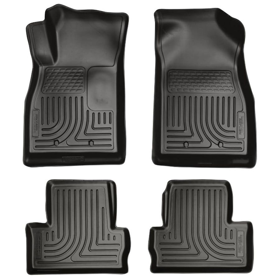 Husky Liners Floor Mats Weatherbeater | Fits 2011-2015 Chevrolet Volt | Front & 2nd Row, 4-pc Black - 98181