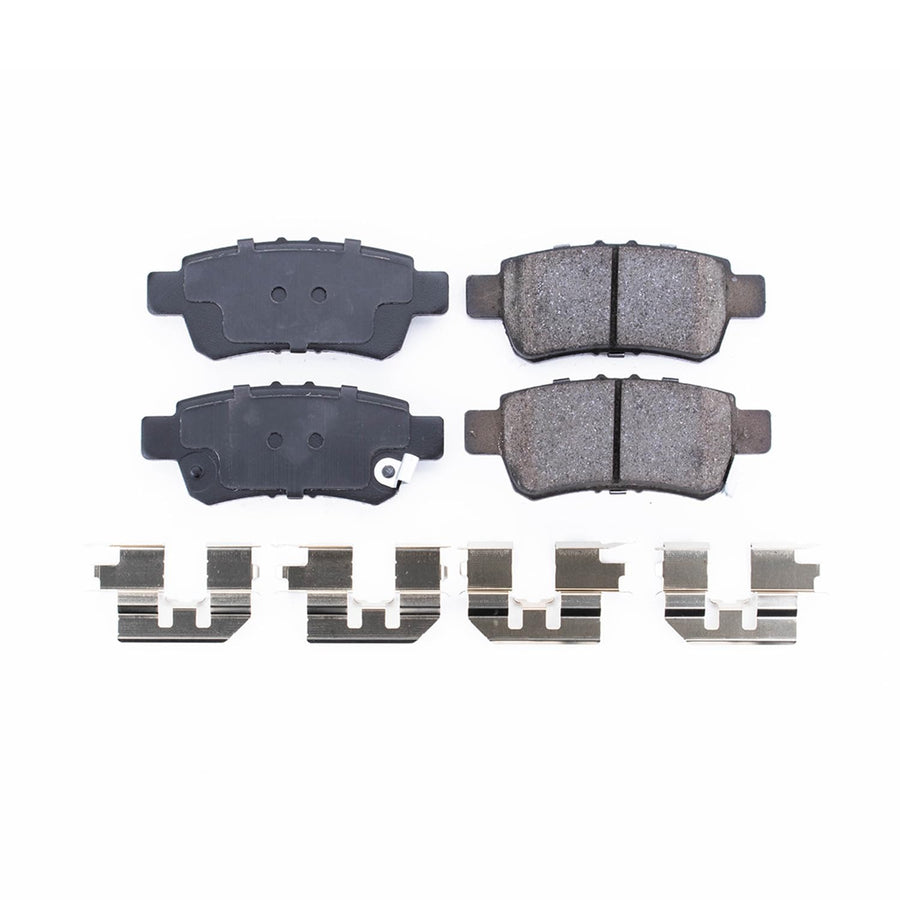 Rear Brake Kit Power Stop For Honda Odyssey 2005-10 - Ceramic Brake Pads With Installation Hardware, 17-1088