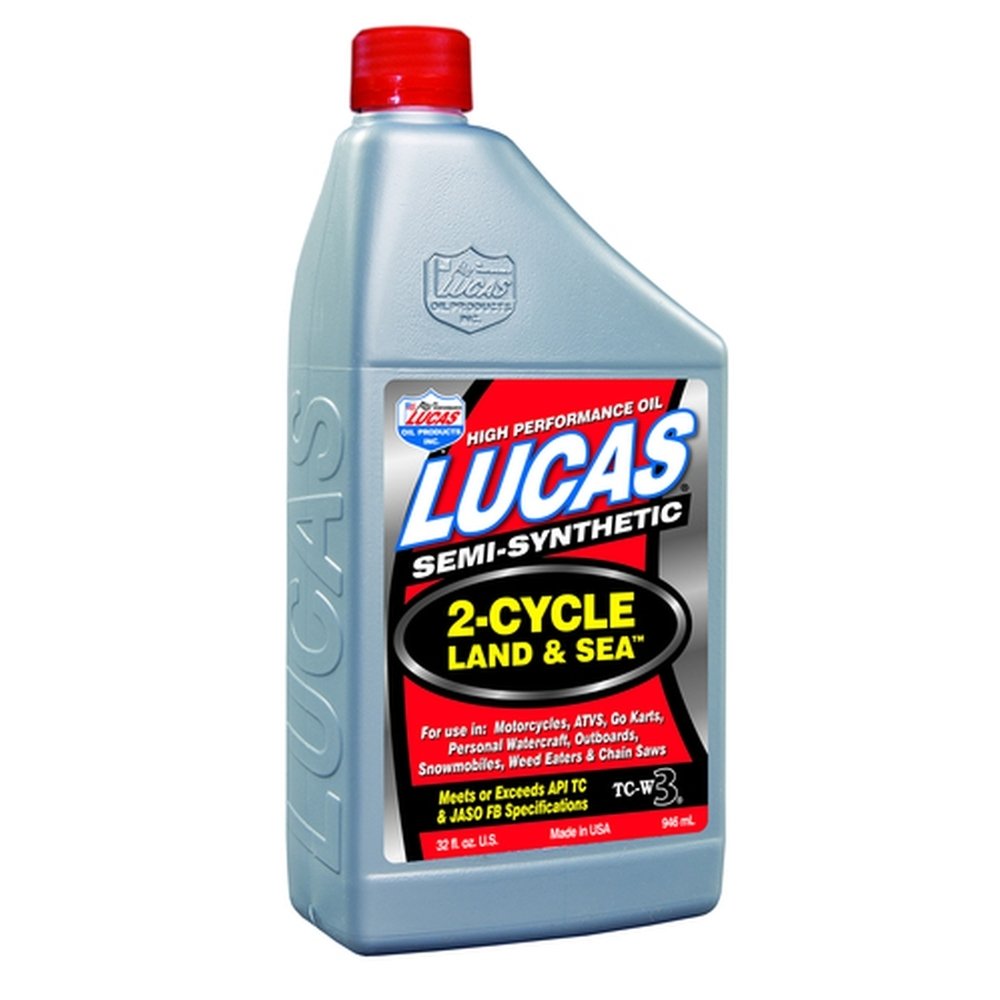 Lucas Oil Semi-Synthetic 2-Cycle 10467 Land and Sea Oil TC-W3-1 Quart