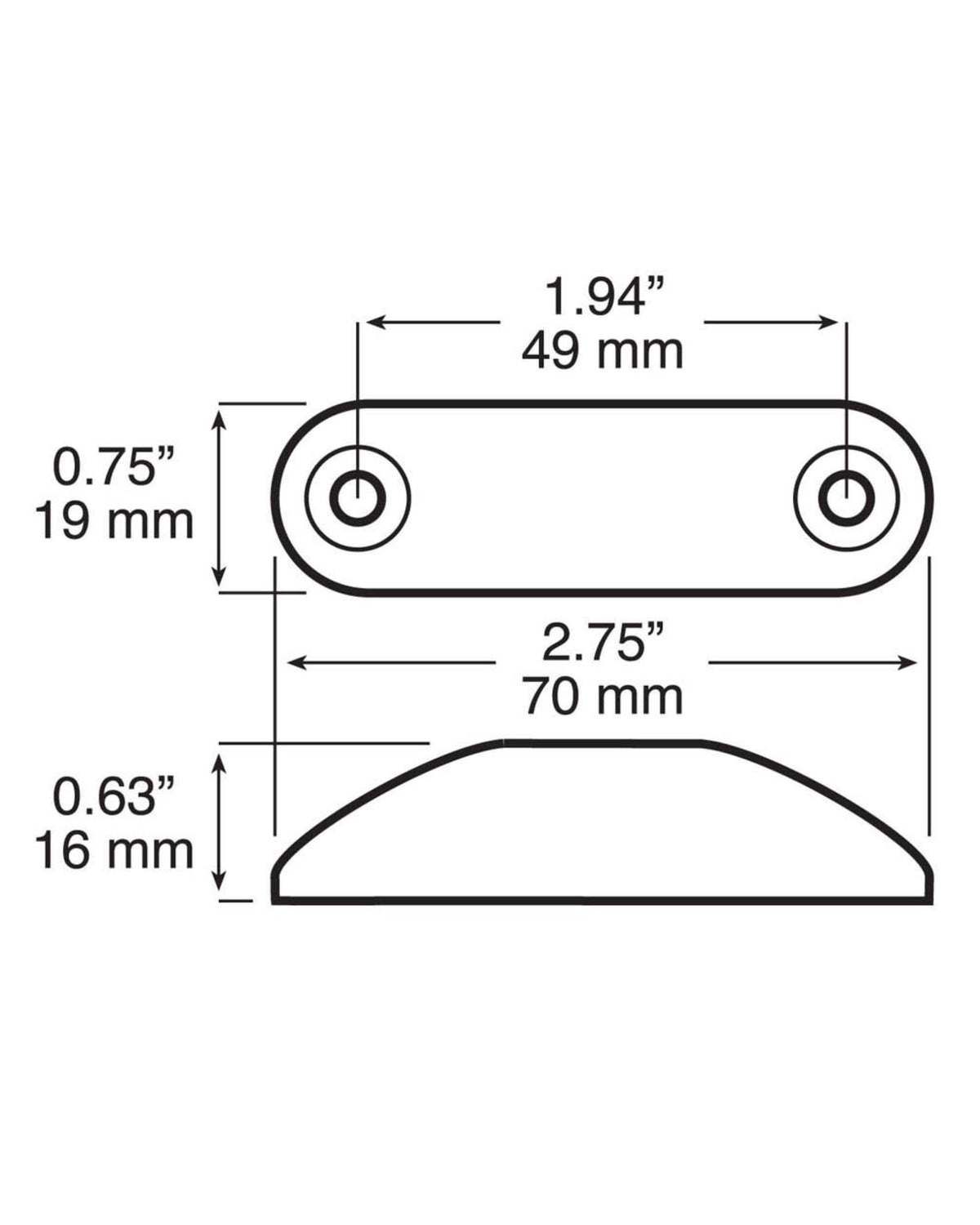 Mini LED Clearance and Side Marker Light Peterson Manufacturing 168A
