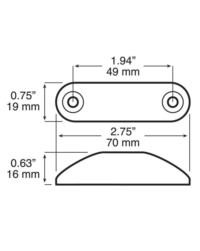Mini LED Clearance and Side Marker Light Peterson Manufacturing 168A