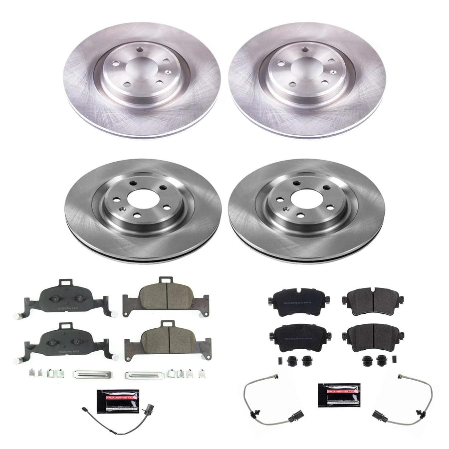 Power Stop KOE8552 Brake Kit-OE Front and Rear Rotors & Ceramic Brake Pads For Audi Q5 2018-2020 [Model Specific]