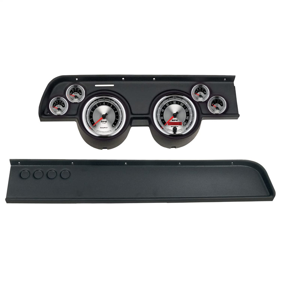 AutoMeter Dash Kit Direct Fit, (3 3/8" X2, 2 1/16" X4), MERC Cougar No Ac 67-68, American Muscle (2114-01)