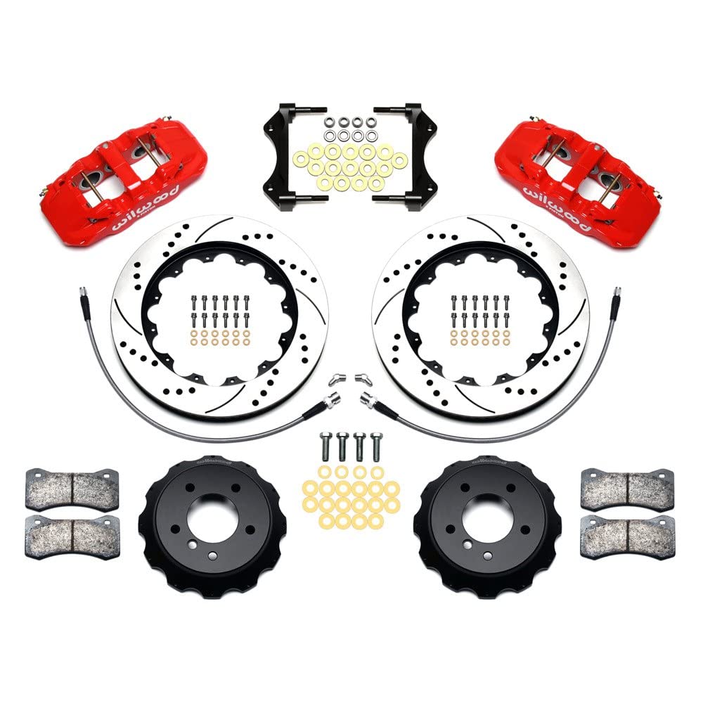 Front Hat Kit AERO6,14.00, Drilled, Red