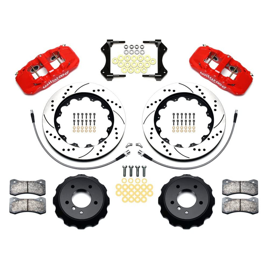 Front Hat Kit AERO6,14.00, Drilled, Red