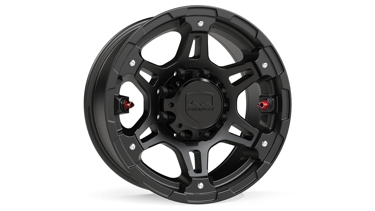 TeraFlex Off-Road Wheel – Nomad Split Spoke – 8X6.5” – -12mm – Metallic Black