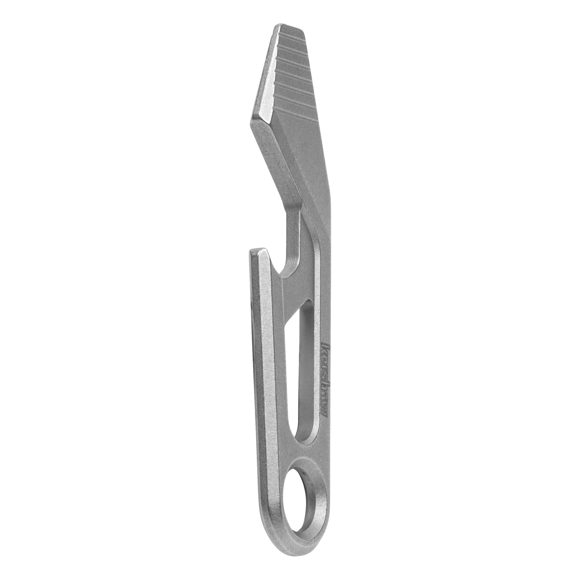 Kershaw Keychain Recap Bottle Opener, Gray Multi Tool with Bottle Opener, Pry Bar, and Flathead Screwdriver Tip, Fits Key Ring, Size of a House Key