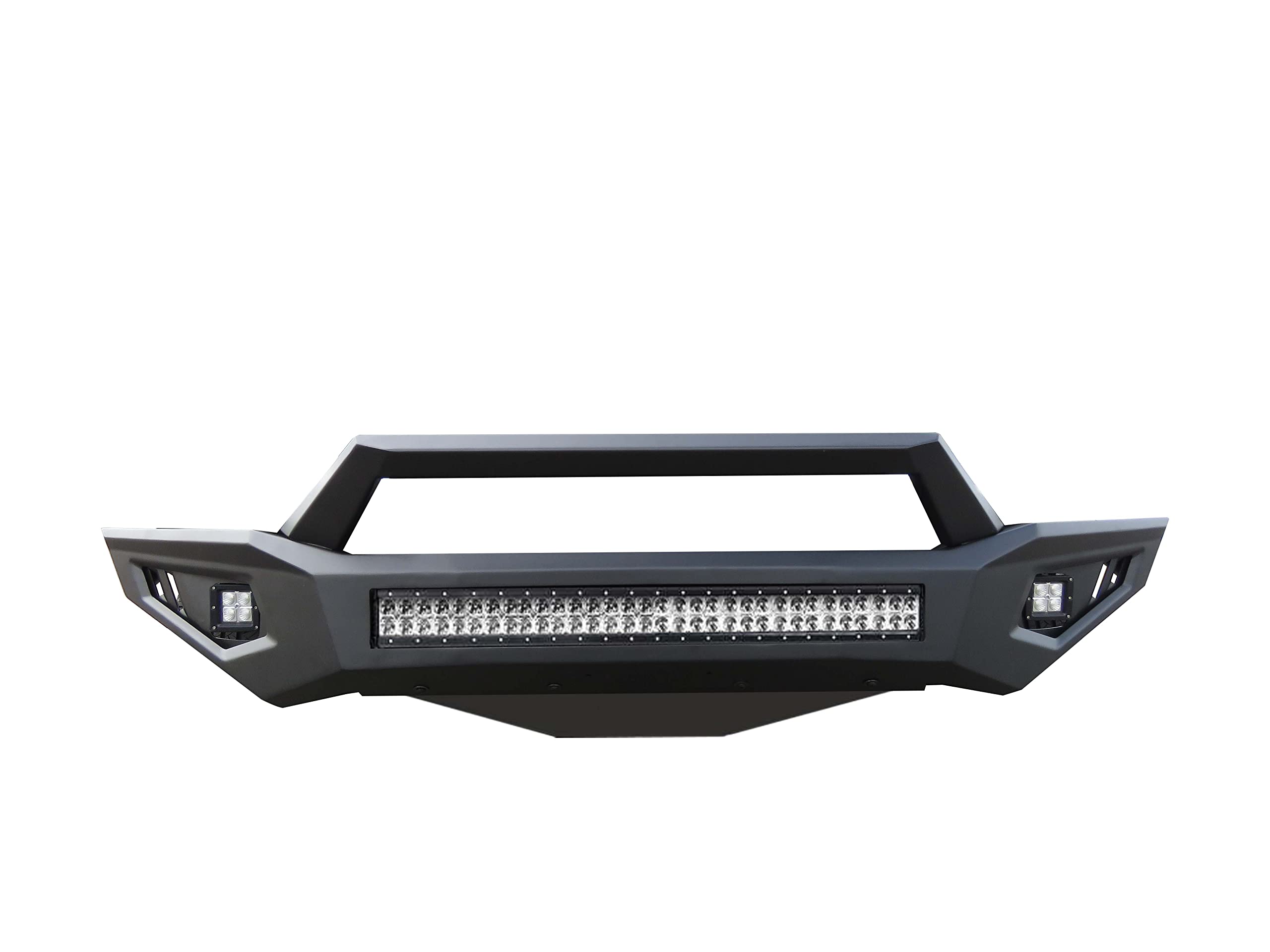 Armour II Heavy Duty Black Horse Front Bumper Kit Matte Black Compatible with 2014-2021 Toyota Tundra-AFB-TU19-K2