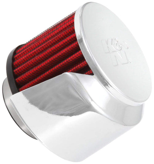 K&N Air Filter/Breather Vent: High Performance, Premium, Washable, Replacement Engine Filter: Flange Diameter: 1.5 in, Filter Height: 2.5 in, Flange Length: 0.625 in, Shape: Breather, 62-1514