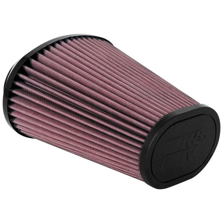 High-Flow K&N Original Lifetime Universal Clamp-On Air Filter: Performance, Premium, Washable: Flange Diameter: 2.844 In, Filter Height: 7.5 In, Flange Length: 4.35 In, Shape: Oval Tapered, RU-5063
