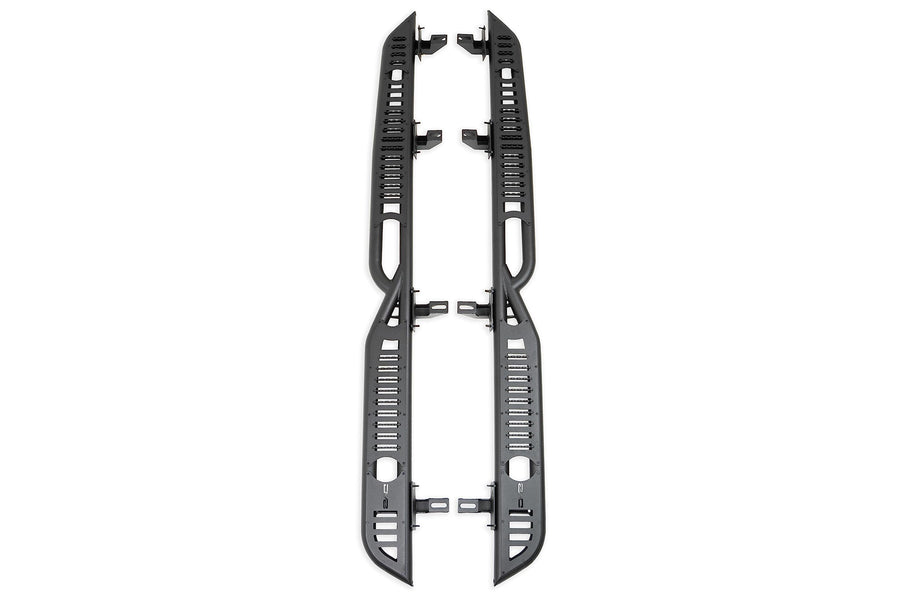 DV8 Offroad OE Plus Side Steps for Jeep Gladiator JT 2020-2025 | Low-Profile Functional Step Without Loss of Clearance | Mounts to Body/Pinch Weld | Anti-Slip Step Plates Provide Excellent Grip