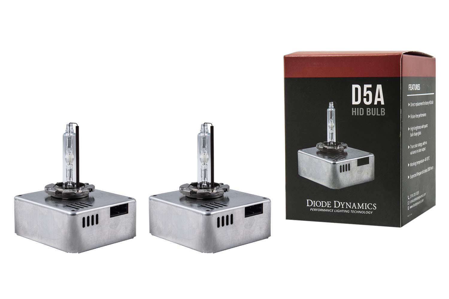 Diode Dynamics OEM Replacement HID Bulbs compatible with Audi A5 Sportback 2018-2019 (pair), 4300K