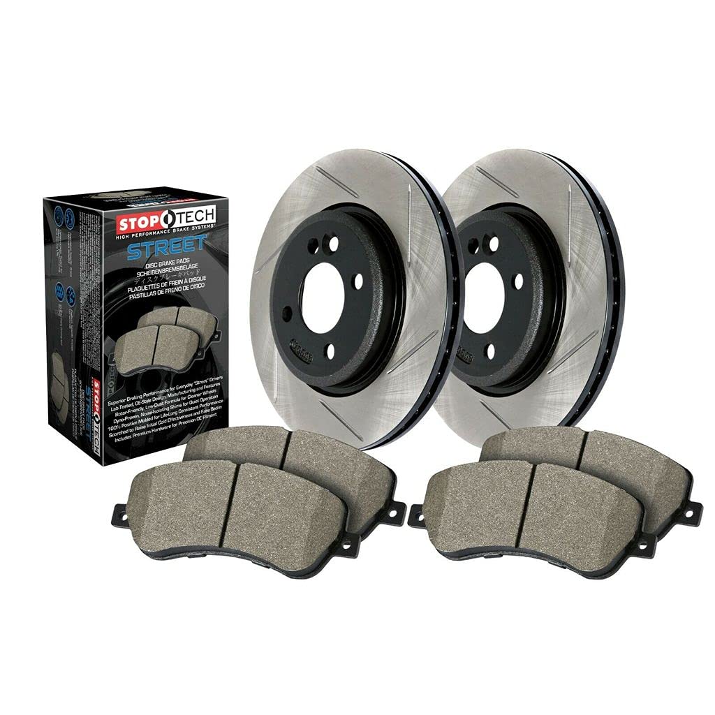 Front Stoptech 937.66050 Street Axle Pack, Slotted