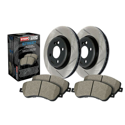 Front Stoptech 937.66050 Street Axle Pack, Slotted