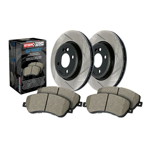 Front Stoptech 937.67047 Street Axle Pack, Slotted