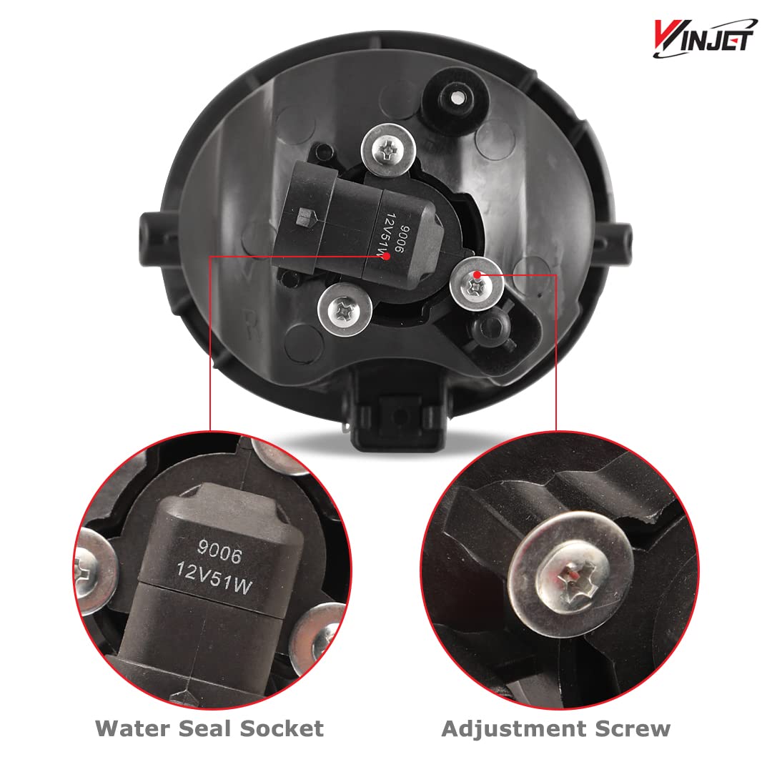 Winjet Driving Fog Lights Compatible with Toyota [2000 2001 2002 2003 2004 2005 2006 Tundra] [2001-2007 Sequioa] + Switch + Wiring Kit