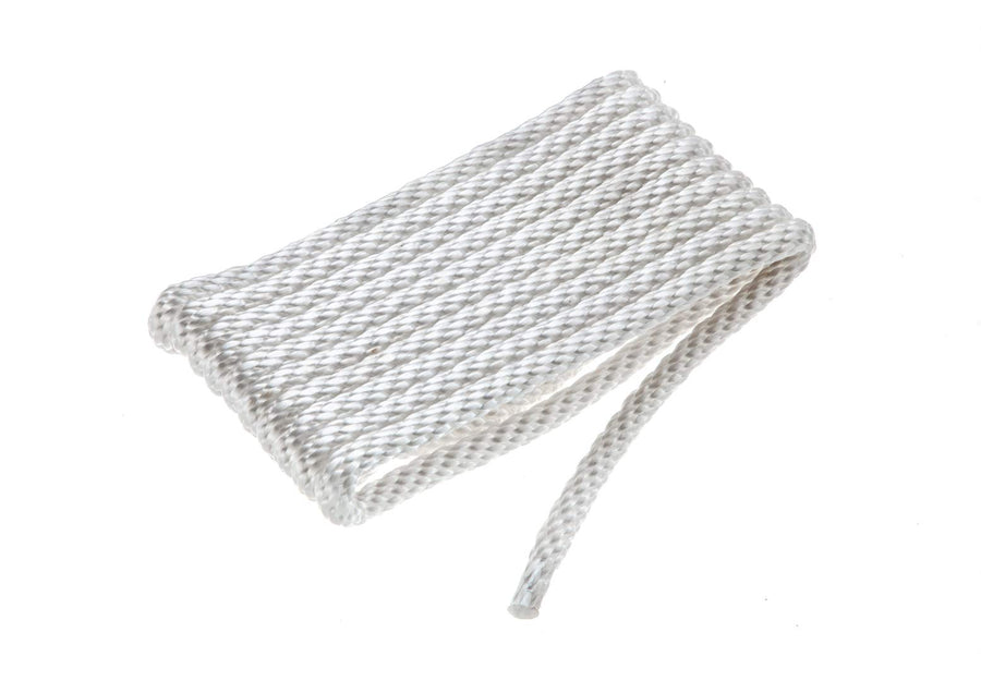 Solid-Braided Attwood 11737-7 MFP Dock Line, White, Multifilament Polypropylene, 3/8-Inch Thick, 15 Feet Long, Bare Ends