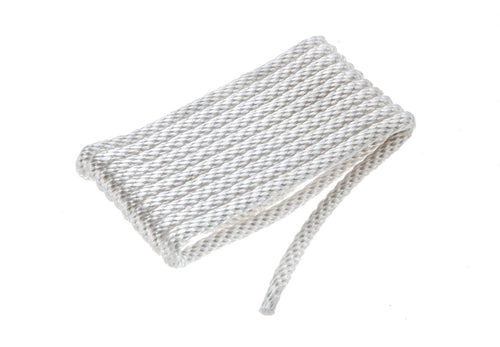 Solid-Braided Attwood 11737-7 MFP Dock Line, White, Multifilament Polypropylene, 3/8-Inch Thick, 15 Feet Long, Bare Ends