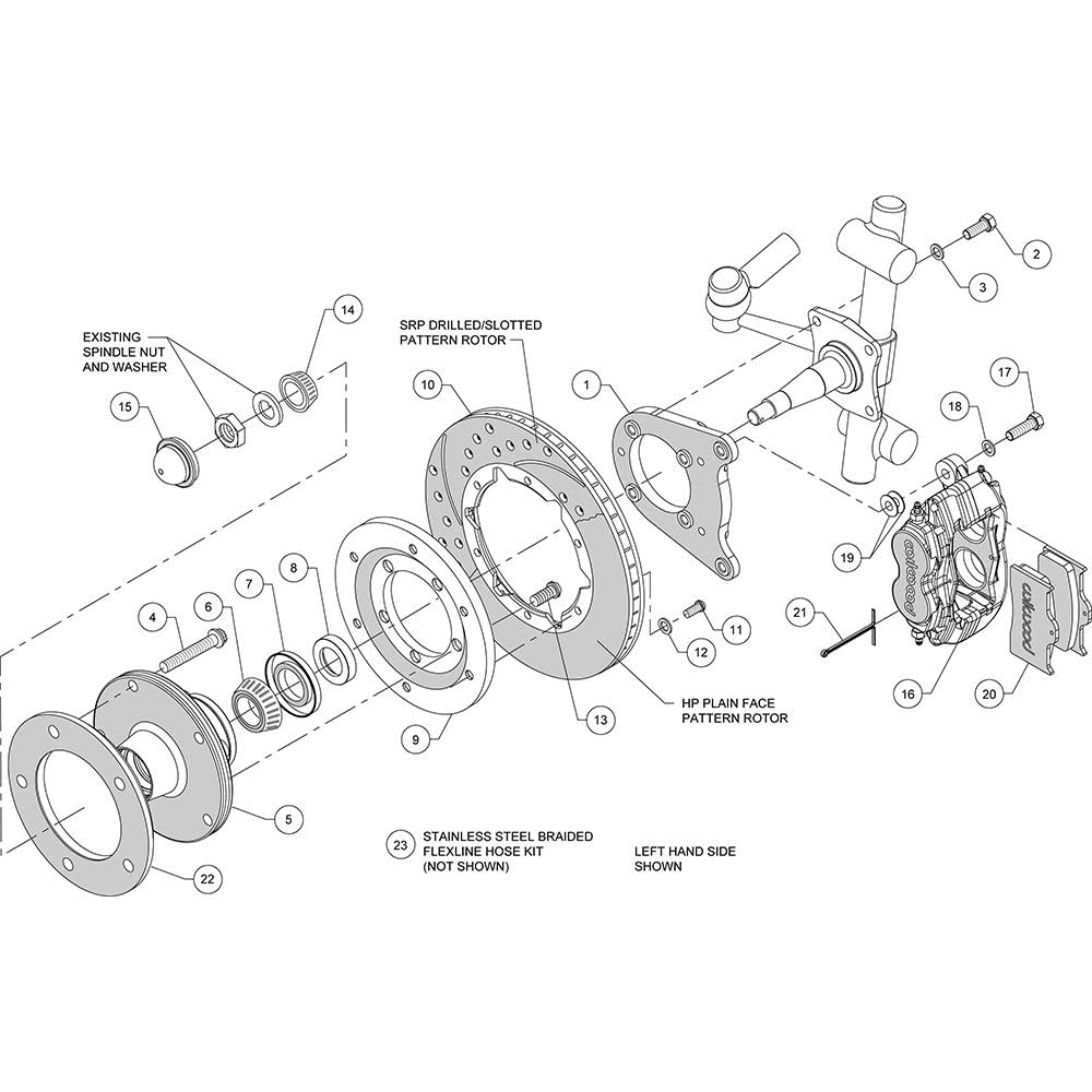 10.75" FDL-M Front Kit, Drilled, Red