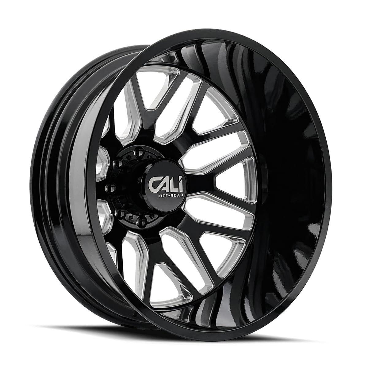9115D INVADER DUALLY Gloss Black Generic Wheel with Milled (8 x 8.25 inches /0 x 154 mm, 0 mm Offset)