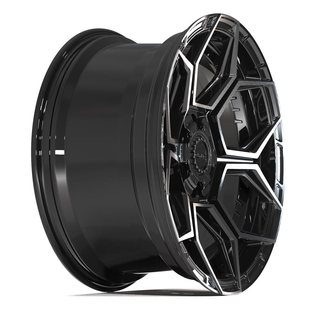 4PLAY Wheels 20 Inch Rim 4PS26 Fits 6x135 & 6x139.7 20x9 Gloss Black Brushed with Tinted Clear (1)
