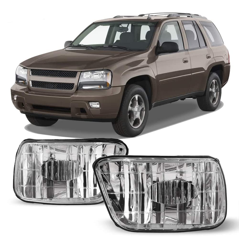 Winjet Driving Fog Lights Compatible with [2002 2003 2004 2005 2006 2007 2008 2009 Chevrolet Trailblazer] [2003-2008 Isuzu Ascender]