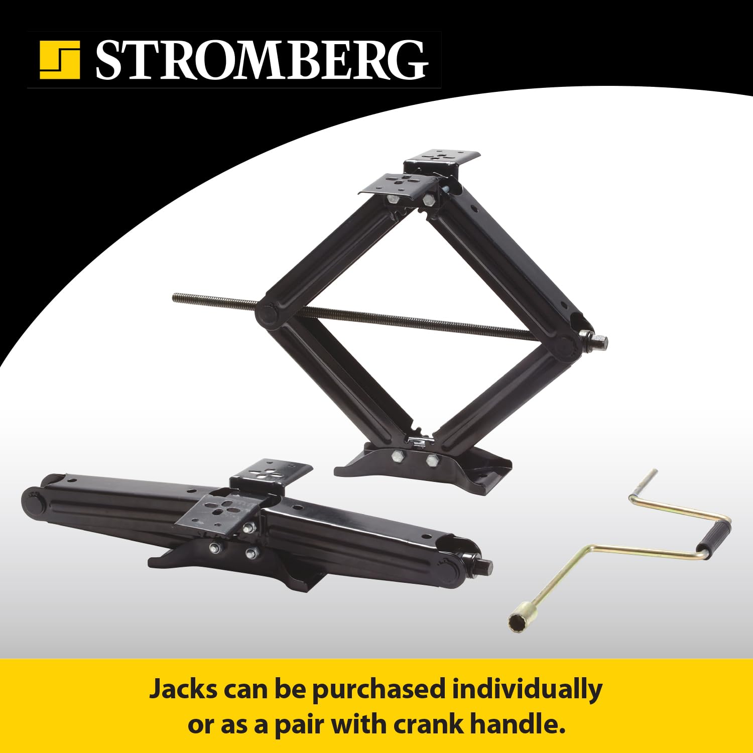 Stromberg Carlson JSC-24-IND Scissor Jack – Heavy Duty RV Stabilizer for Camper, Travel Trailer, Cargo Trailer for Leveling – Camper Stand – 5000 lbs – 1 Pack – 24 Inch