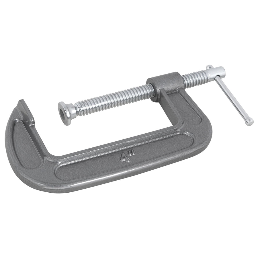 C-Clamp Performance Tool W207C with Enamel Finish and Swivel Pad Head for Home, Shop, Auto and Office Jobs