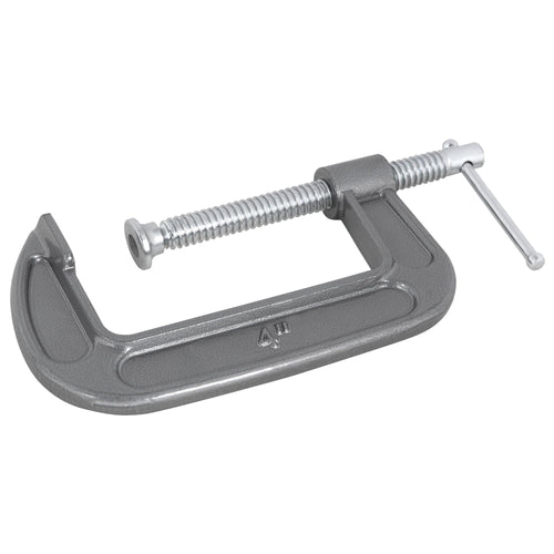 C-Clamp Performance Tool W207C with Enamel Finish and Swivel Pad Head for Home, Shop, Auto and Office Jobs