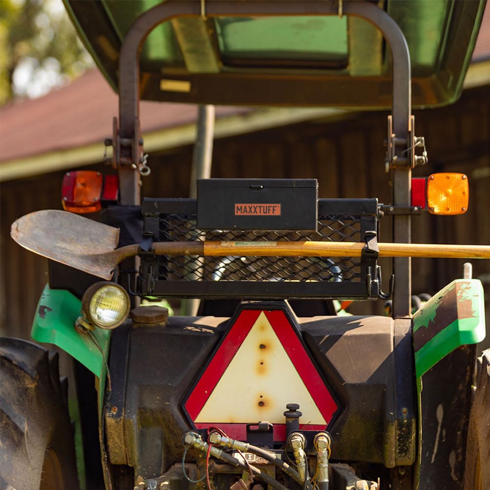 MAXXTUFF ROPSRIDER XHD Heavy-Duty Tractor Basket, Fits Most Zero Turn Mower and Tractor ROPS Bars, Model MTF100