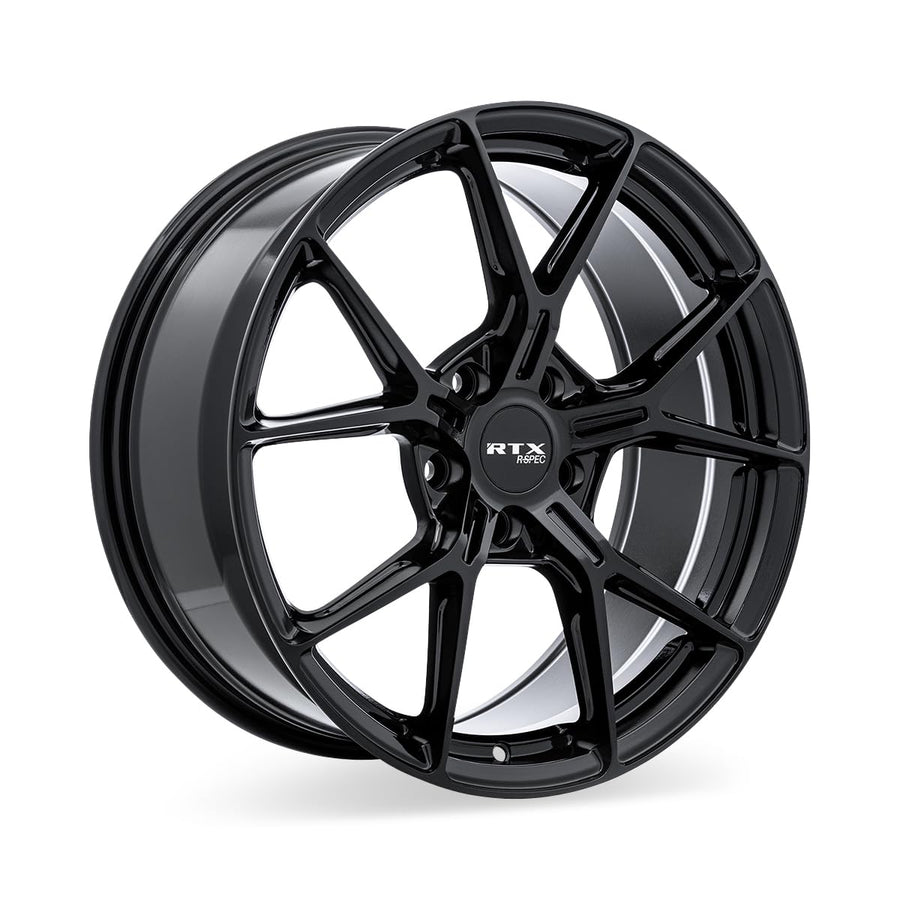 RTX Custom RS01 Wheel - 19x8.5, 38 Offset, 5x114.3 Bolt Pattern, 67.1mm Hub - Gloss Black Rim
