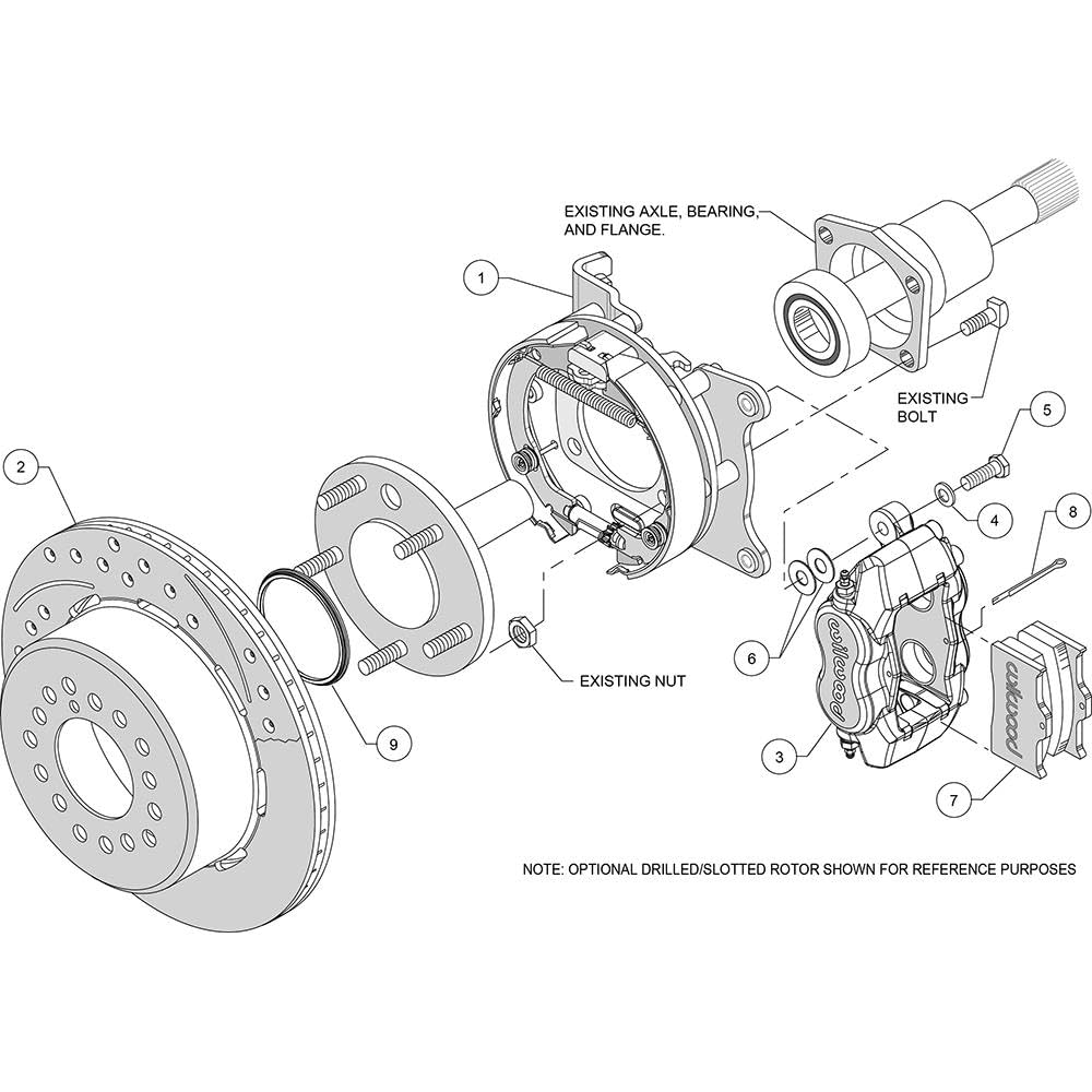 WILWOOD 140-7141-DP P-B Kit, Drilled, Polished Chevy 12 Bolt w/ C-Clips FDL P/S