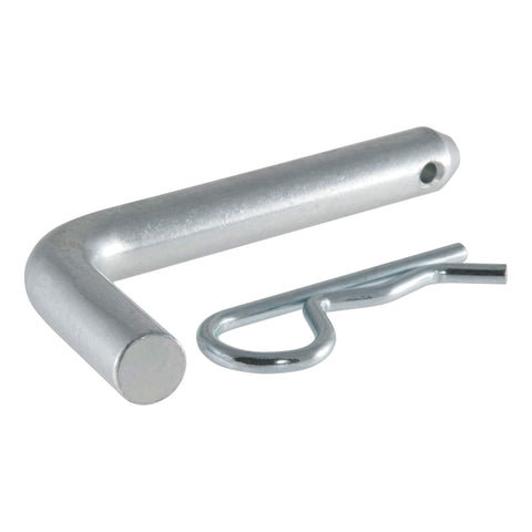 Trailer Hitch Pin & Clip CURT 21580, 5/8-Inch Diameter, Fits 2 or 2-1/2-Inch Receiver, Clear ZINC