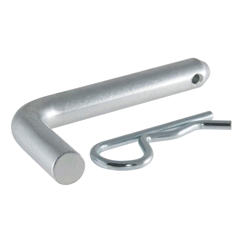 Trailer Hitch Pin & Clip CURT 21580, 5/8-Inch Diameter, Fits 2 or 2-1/2-Inch Receiver, Clear ZINC