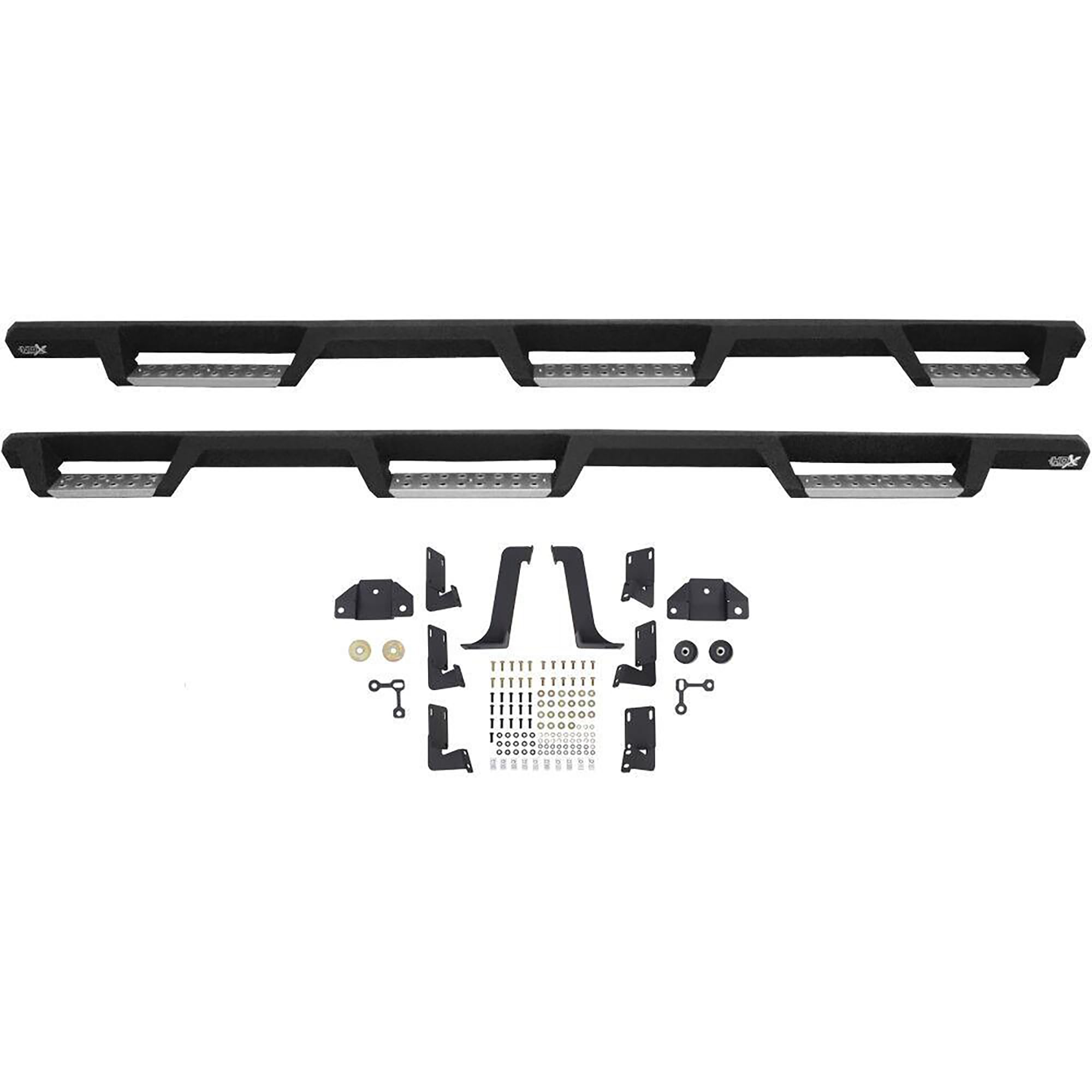 Westin HDX 56-5340152 Stainless Drop Wheel to Wheel Nerf Bars fits 1999-2016 F250 F350 F450 F550 Crew Cab 6'75" Bed Textured Black Pair