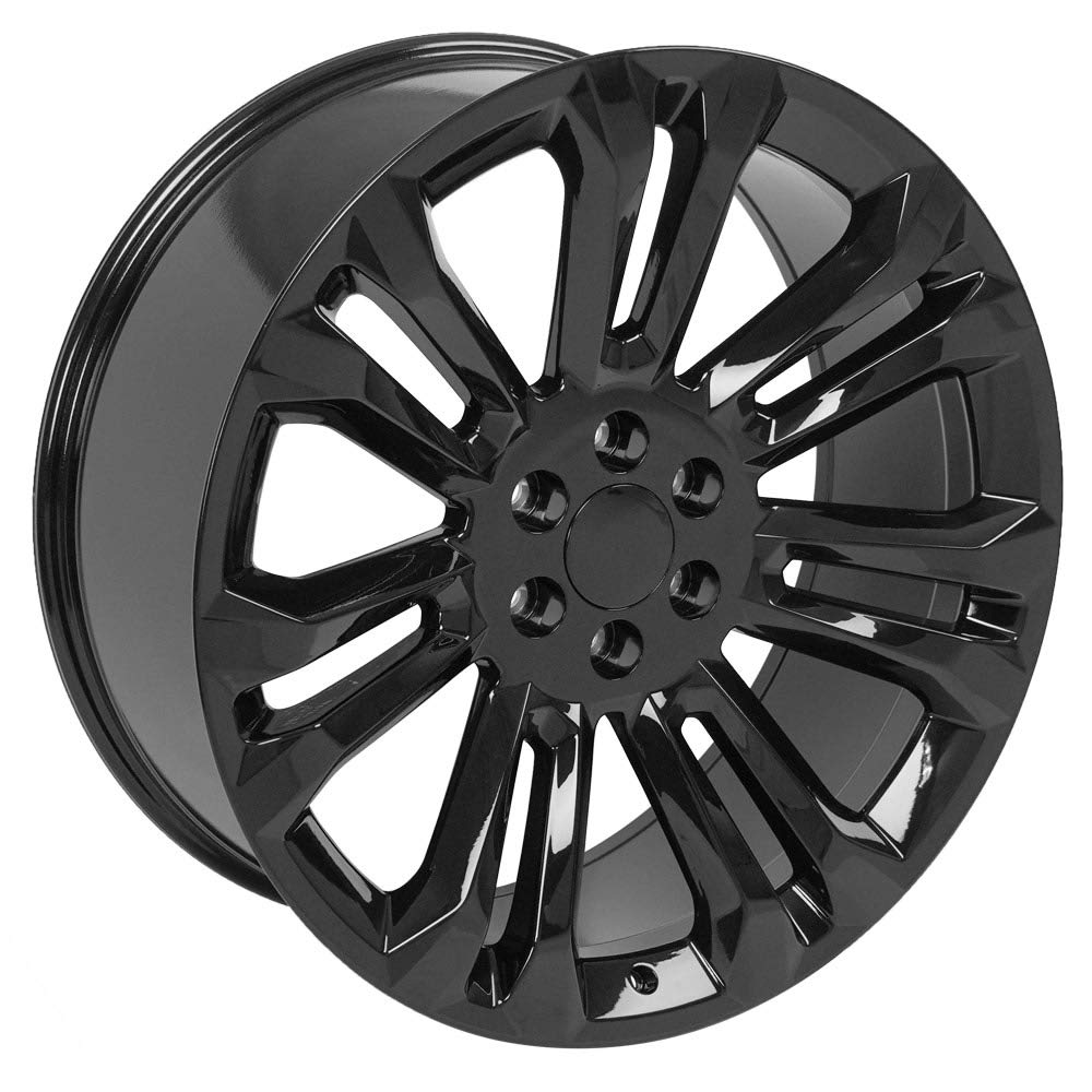 24 Inch OE Wheels CV43B Rim Fits Silverado 1500 Style 6x139.7 24x10 Gloss Black - Hollander 5666 (1)