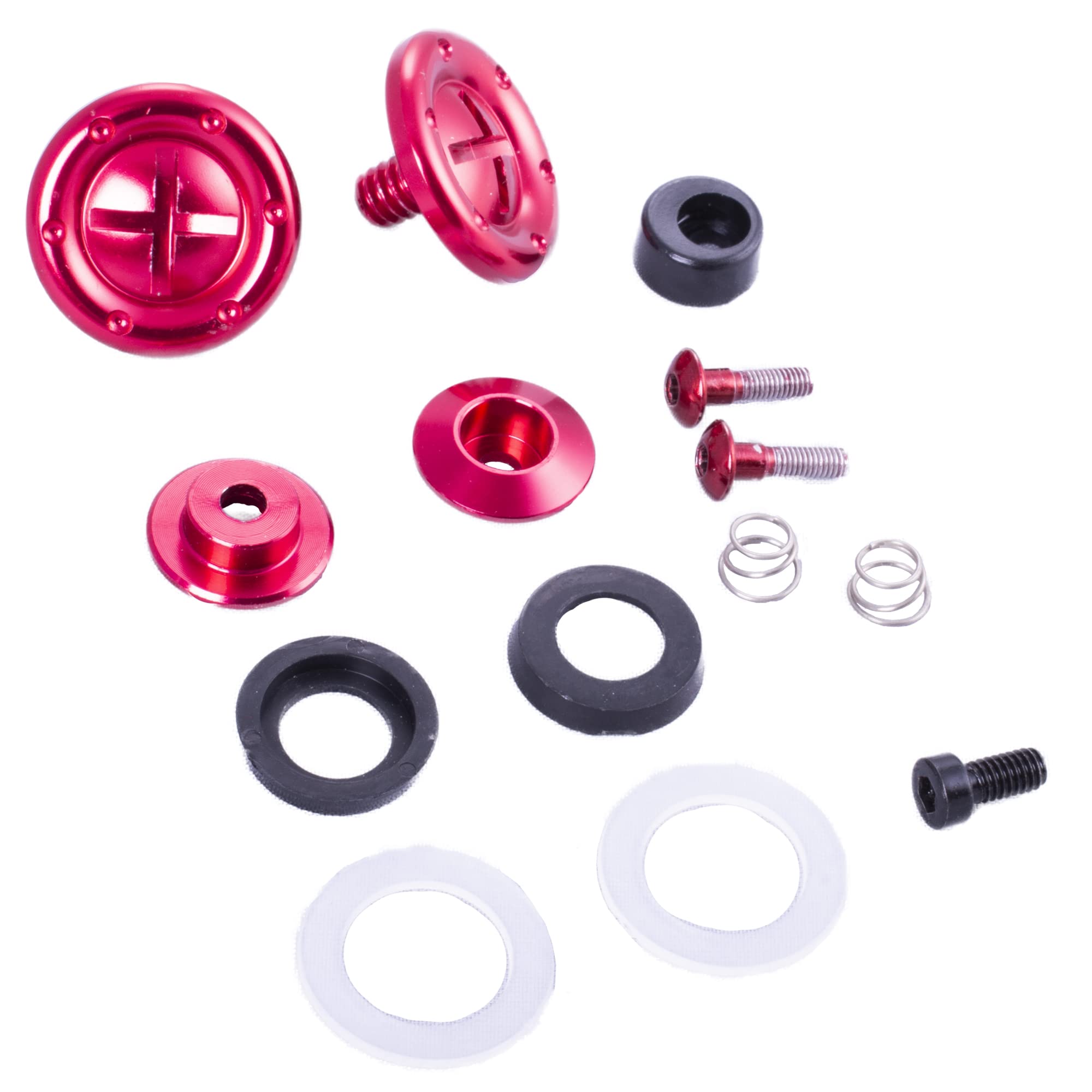Helmet Hardware RaceQuip® - Pivots/Posts/Screws Included - Red - Kit
