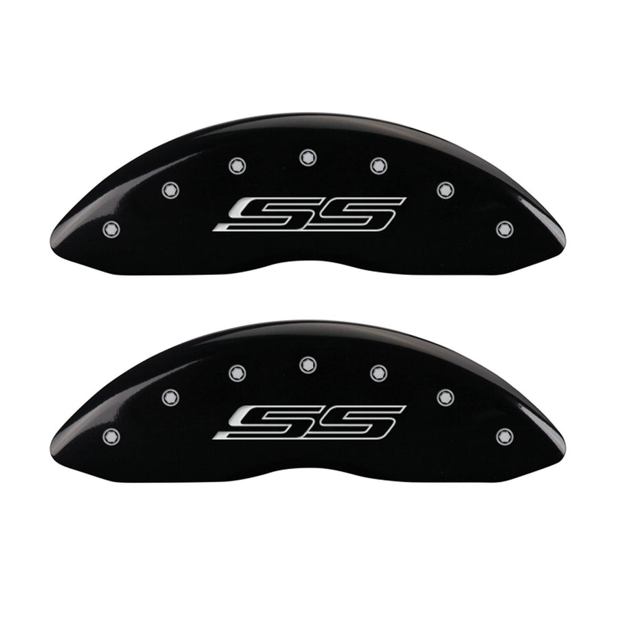 Caliper Covers MGP 14215SSS5BK with Black Powder Coat Finish, (Set of 4)