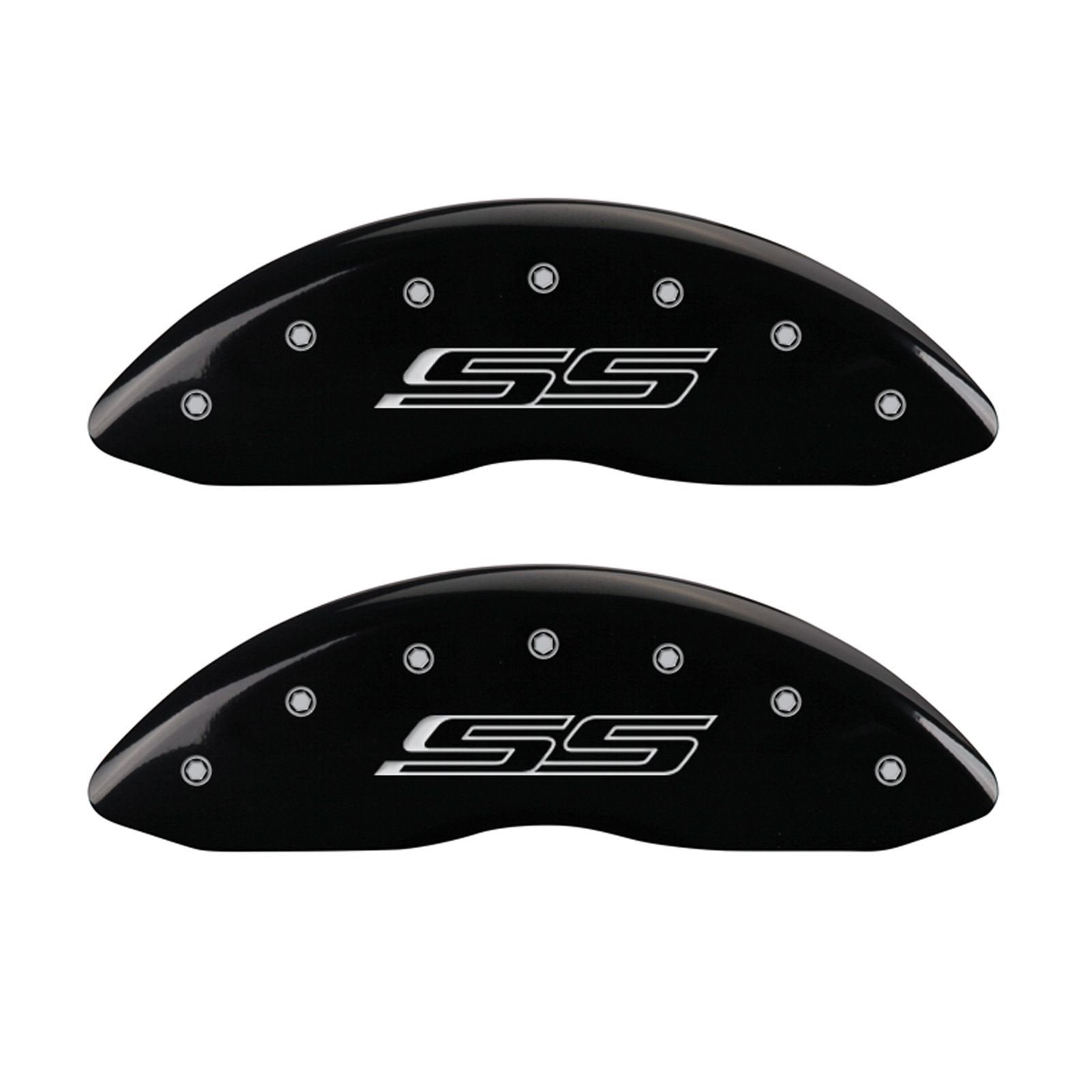 Caliper Covers MGP 14231SSS5BK with Black Powder Coat Finish, (Set of 4)