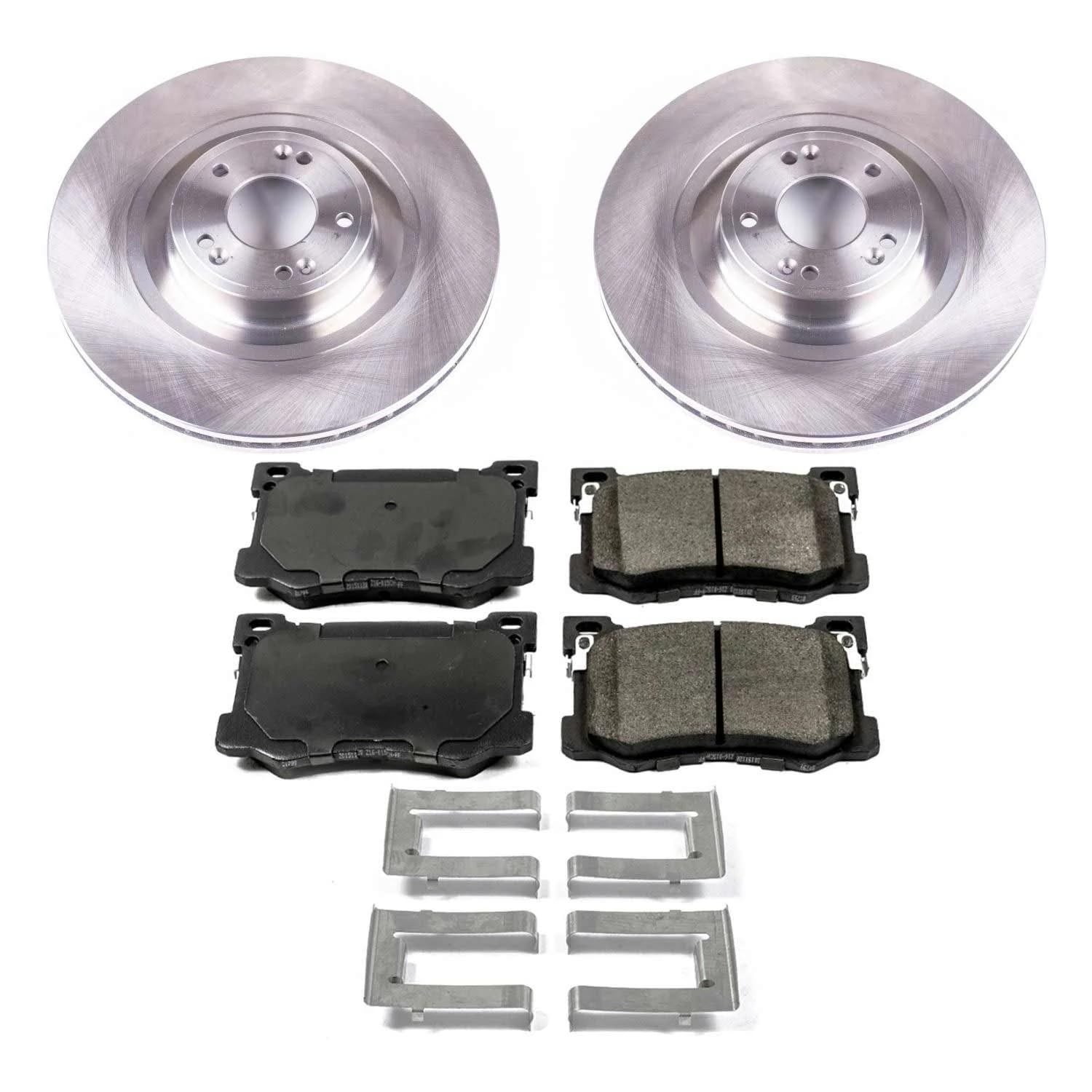 Power Stop KOE7371 Front Replacement Brake Kit-OE Brake Rotors & Ceramic Brake Pads For Hyundai Genesis 2015-2016 [Model Specific]