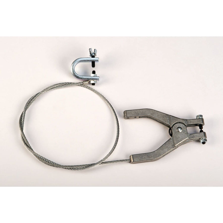 Justrite Antistatic Ground Wire 3', Flexible Grounding Cable with C Clamp & Hand Clamp Ends, Made in The USA, 08498