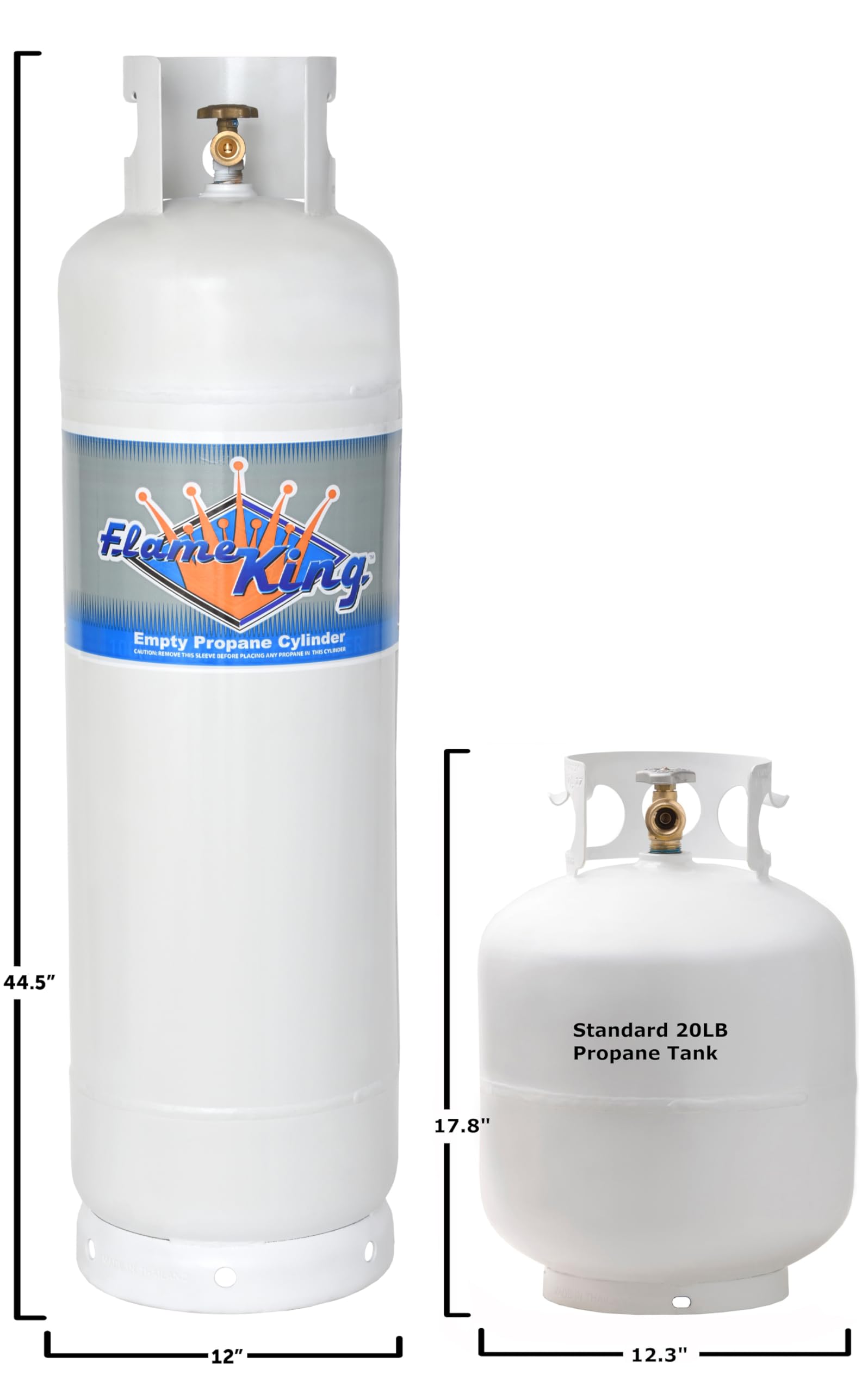 60LB Flame King POL Steel Propane Tank Refillable Cylinder for RV, Lunch Truck