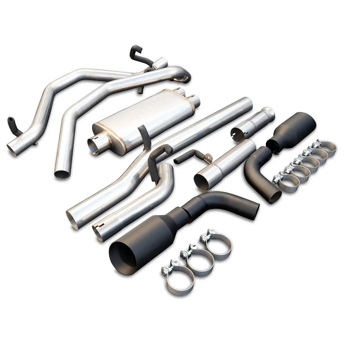 GM 1500 2014-2019 Cat-Back Exhaust Systems Dual Exit Polished Tubes Polished Tips