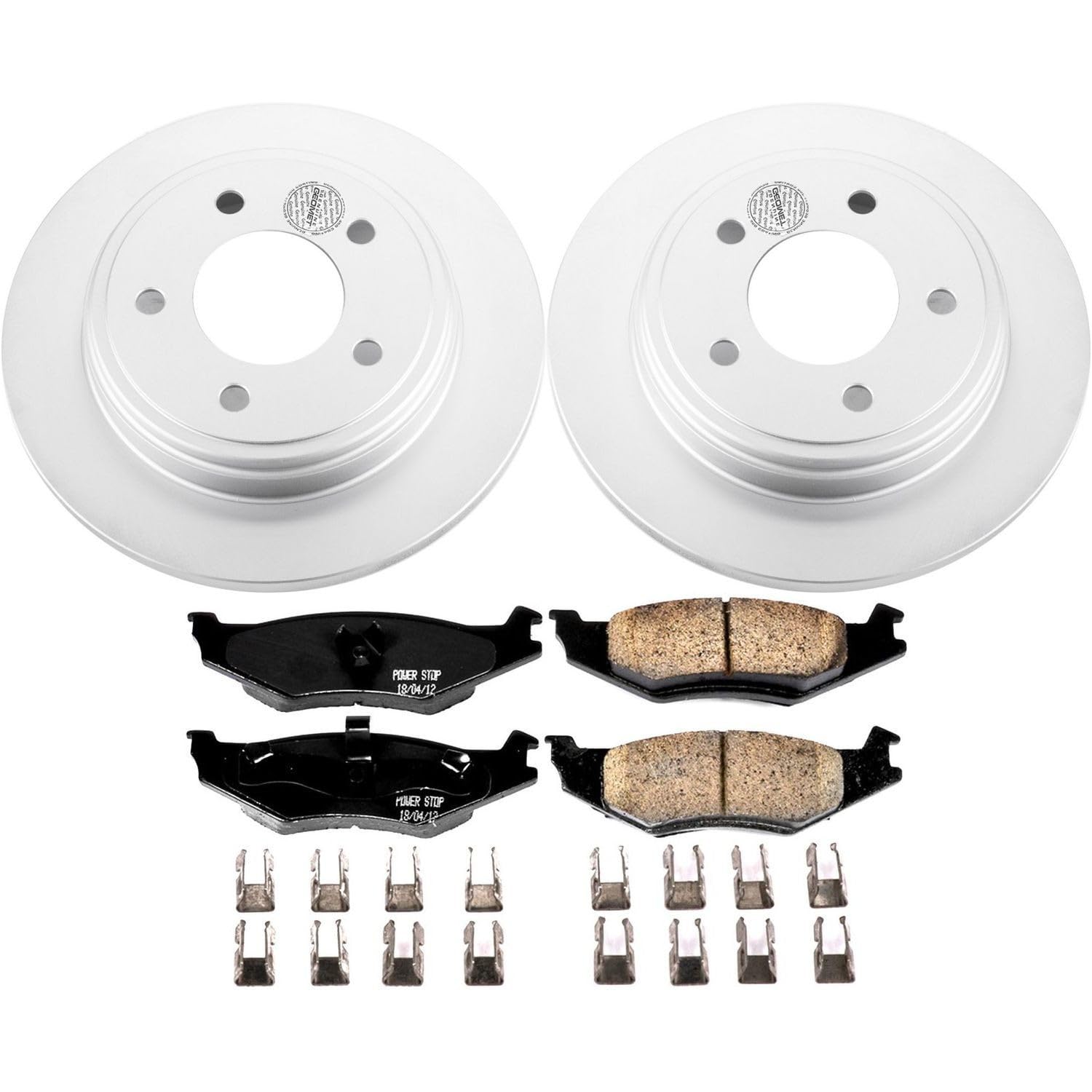 Power Stop CRK1667 Brake Rotor Coated and Ceramic Brake Pads- Rear For Chrysler Concorde 1993-1994, Chrysler LHS 1994, Dodge Intrepid 1993-1994 [Model Specific]